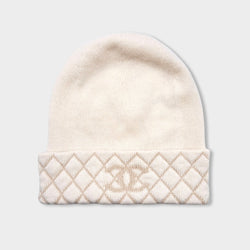 pre-owned CHANEL ecru cashmere hat