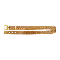 pre-owned CHANEL gold metal belt