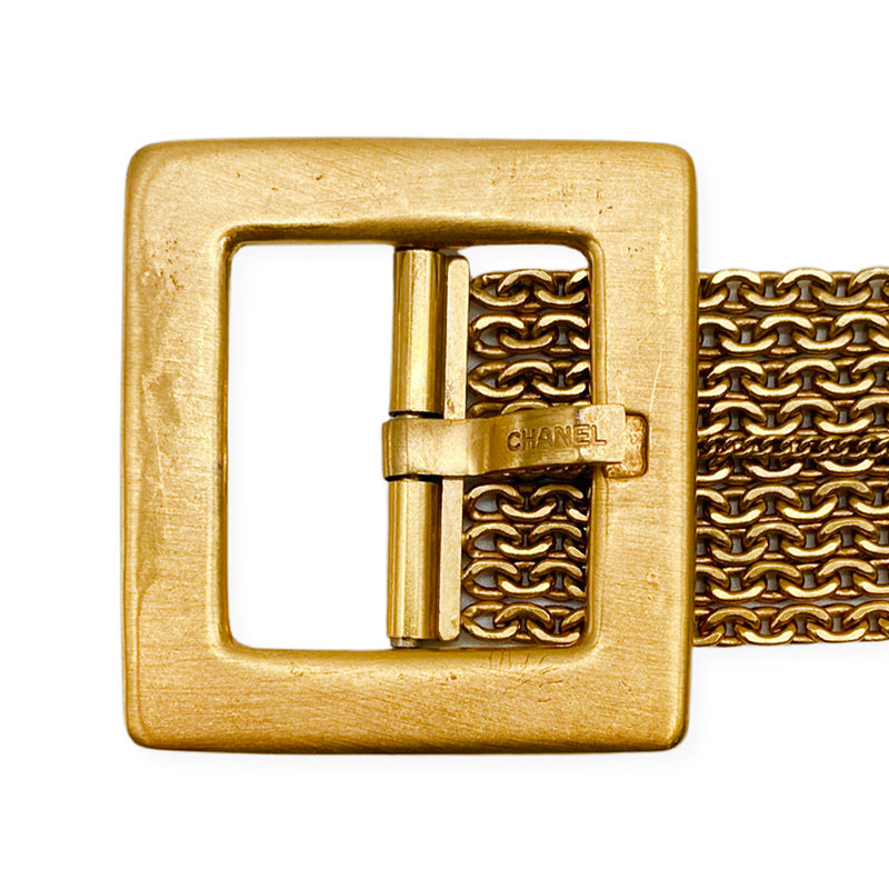second-hand CHANEL gold metal belt