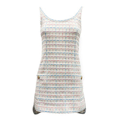 pre-owned CHANEL multicolour tweed dress
