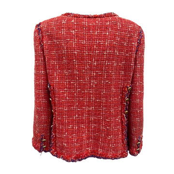 CHANEL red and purple silk tweed jacket – Loop Generation