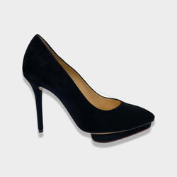 pre-owned CHARLOTTE OLYMPIA black suede pumps | Size 36