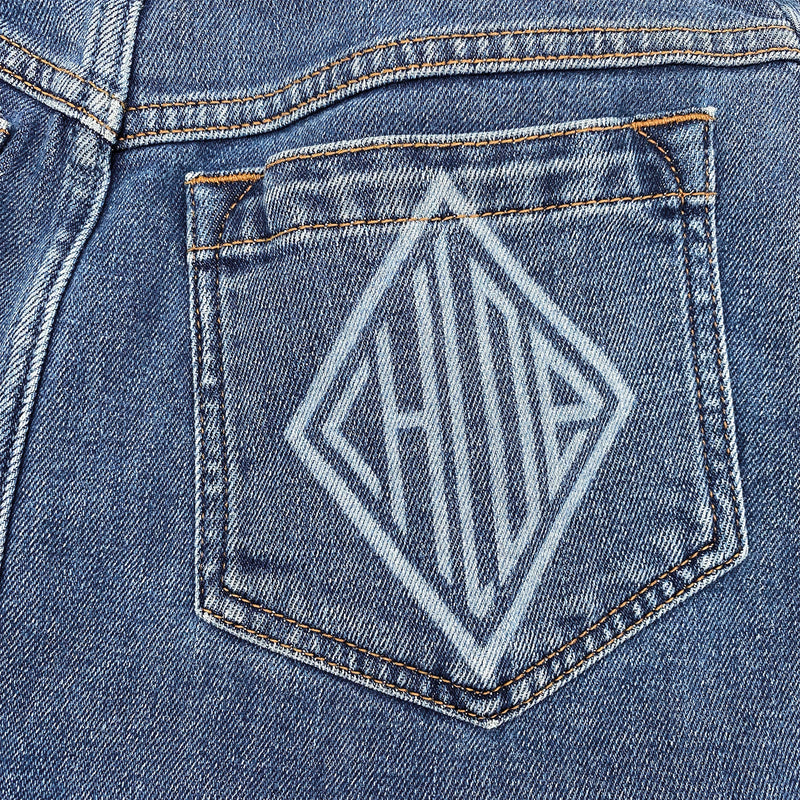 SECOND-HAND CHLOÉ blue denim A-line skirt 