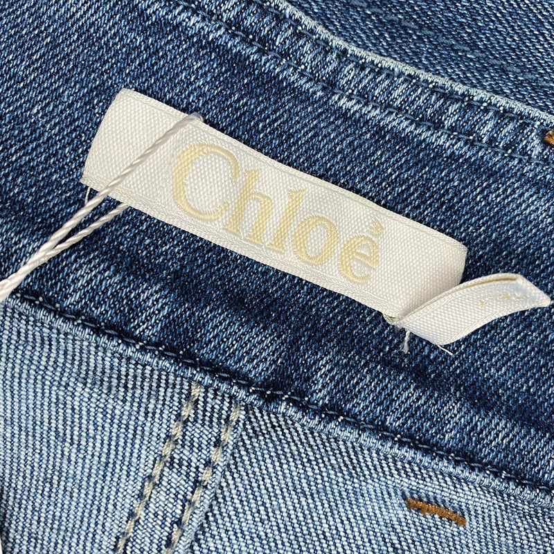 CHLOÉ blue denim A-line skirt