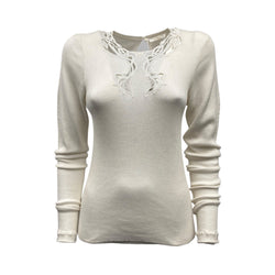pre-loved CHLOÉ antique white cotton top