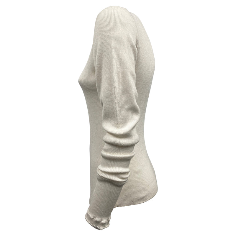 second-hand CHLOÉ antique white cotton top