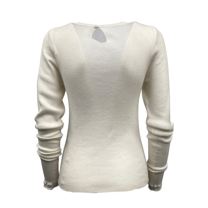 CHLOÉ antique white cotton top