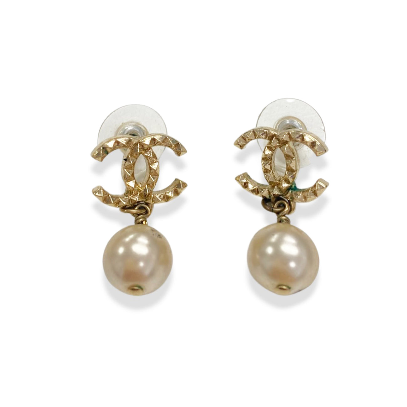 Chanel - Authenticated Earrings - Pearl Gold for Women, Good Condition