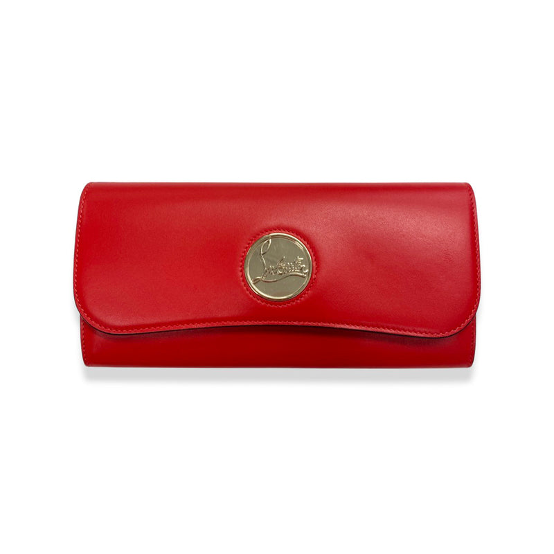 pre-owned CHRISTIAN LOUBOUTIN red leather wallet