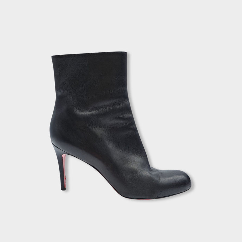 pre-owned CHRISTIAN LOUBOUTIN black leather boots