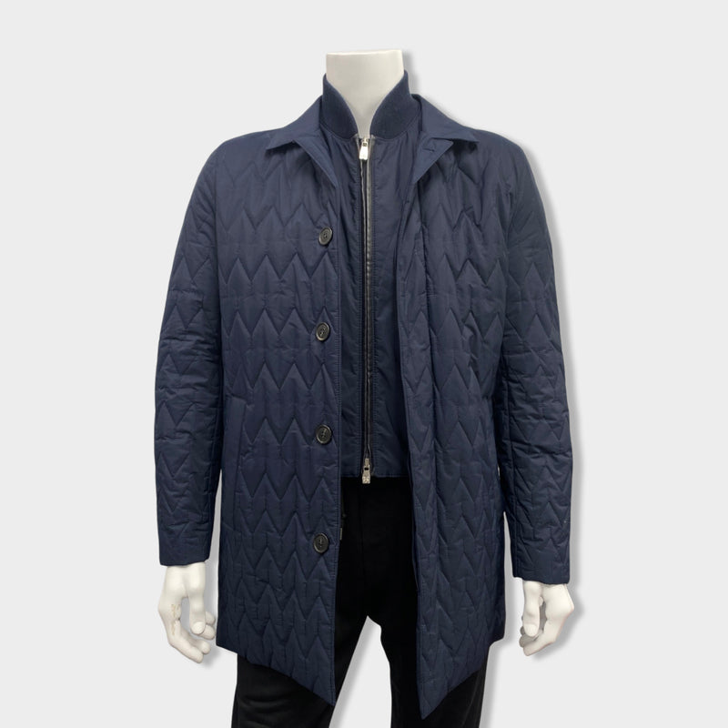 CORNELIANI navy puffer jacket