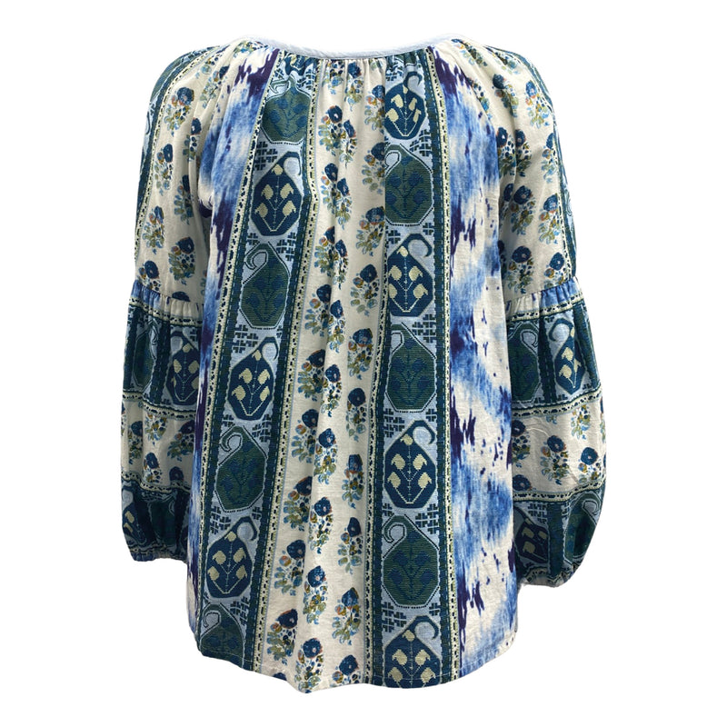 D'ASCOLI multicolour floral and abstract blouse