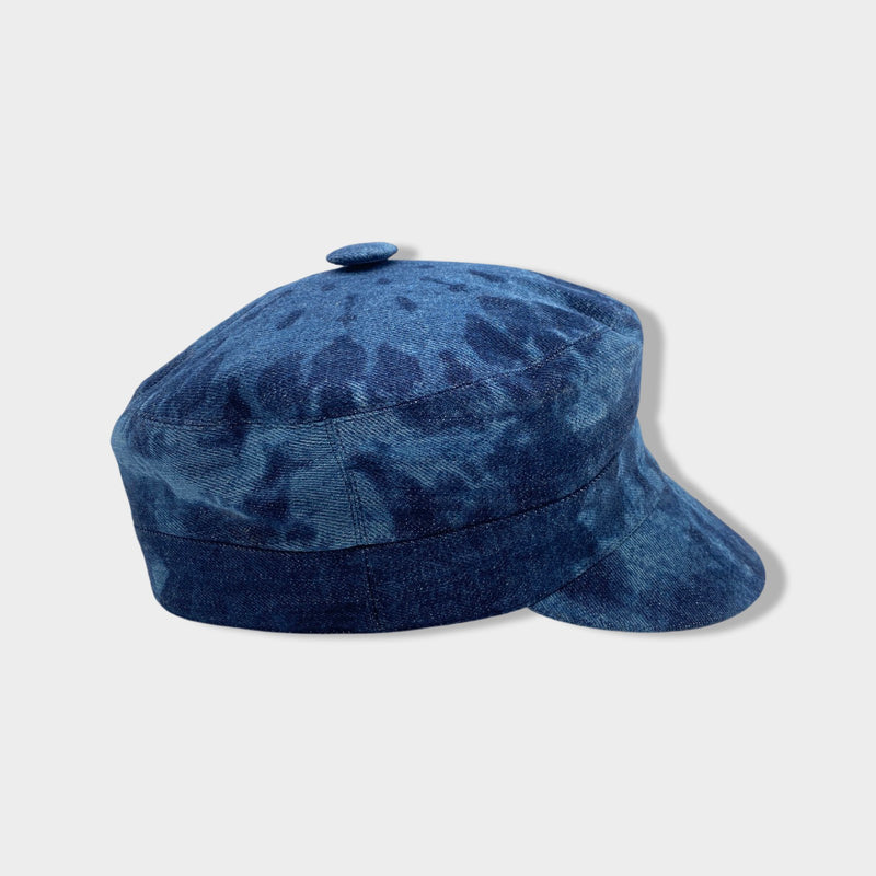 pre-owned CHRISTIAN DIOR navy denim hat | Size 58