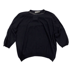 pre-owned CHRISTIAN DIOR navy cashmere jumper | Size L