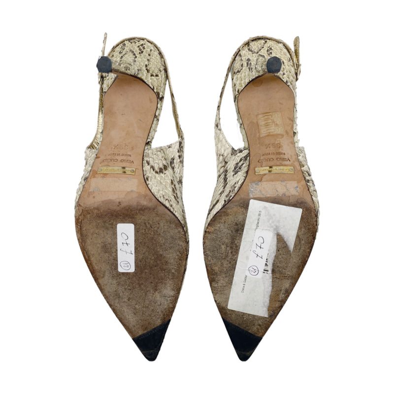 DOLCE&GABBANA python leather heels