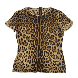 pre-loved DOLCE&GABBANA animal print silk blouse