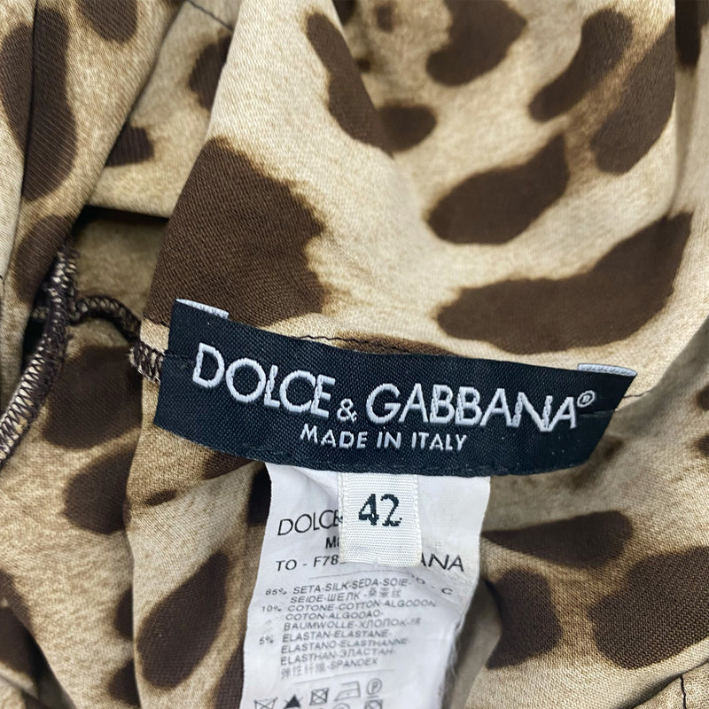 second-hand DOLCE&GABBANA animal print silk blouse