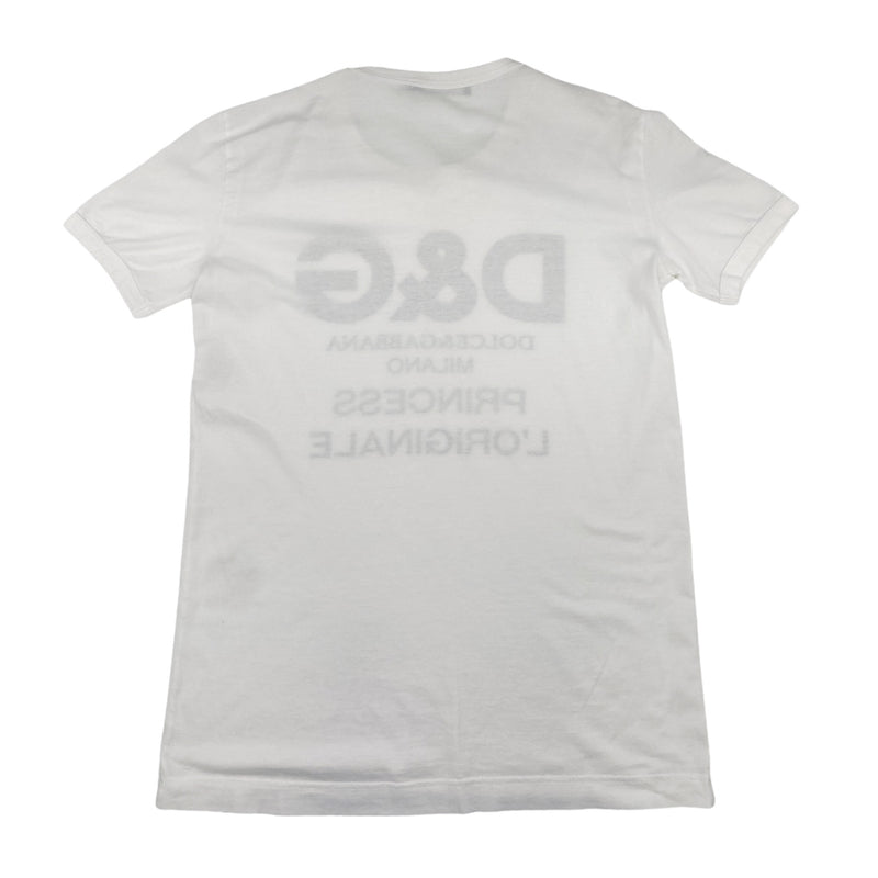 second-hand DOLCE&GABBANA white logo cotton T-shirt
