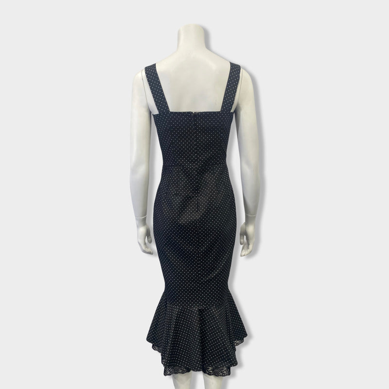 pre-owned DOLCE&GABBANA black polka dot cotton dress | Size IT40
