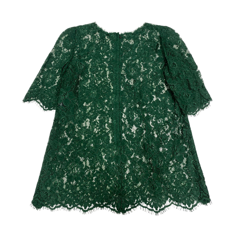 second-hand DOLCE&GABBANA green lace top | Size IT40
