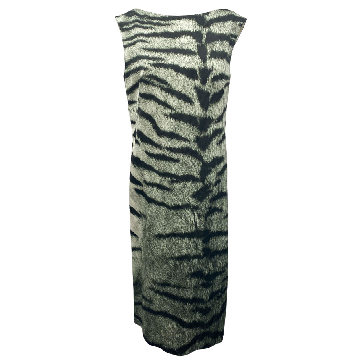 DRIES VAN NOTEN black and green animal print dress Loop Generation DRIES VAN NOTEN black and green animal print dress Loop Generation