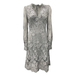 pre-loved ERMANNO SCERVINO grey lace viscose dress 
