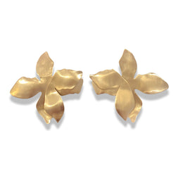 pre-owned ELIZABETH AND JAMES gold flower style earrings