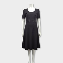 pre-owned EMILIO PUCCI black wool and silk dress