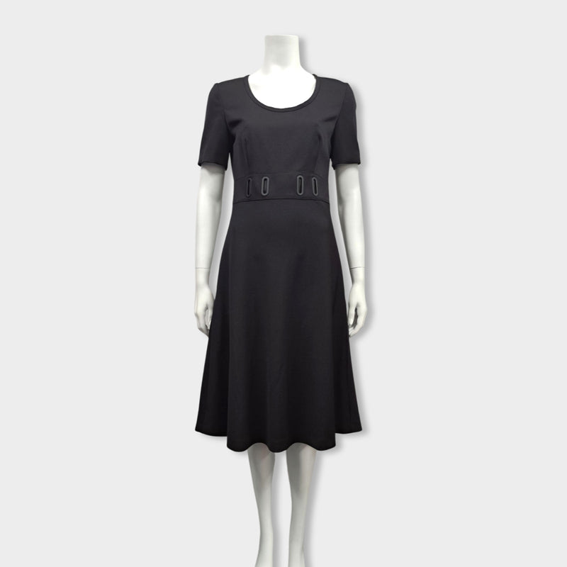 pre-owned EMILIO PUCCI black wool and silk dress