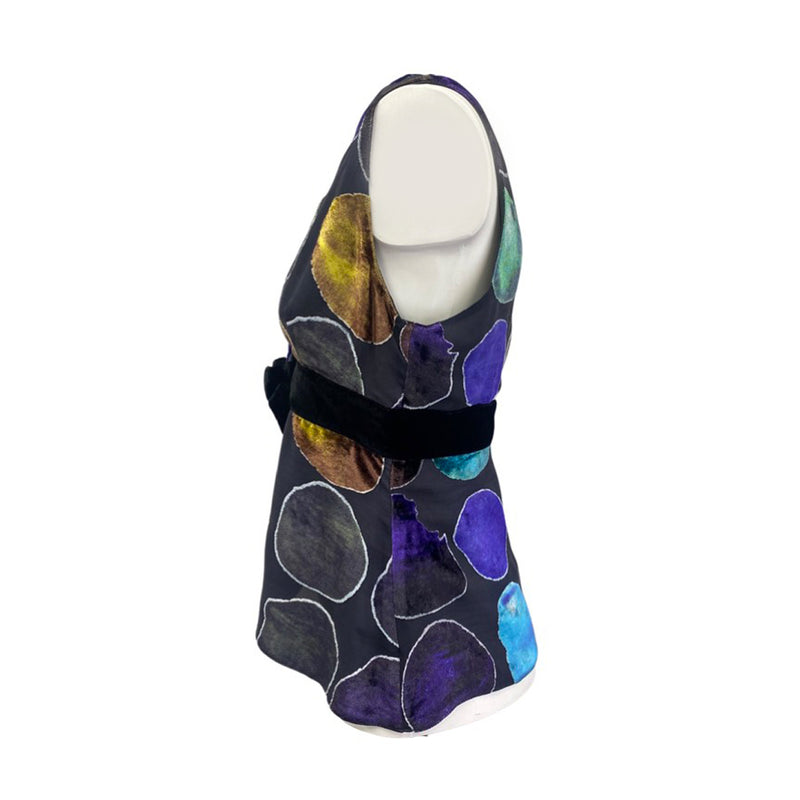 second-hand EMPORIO ARMANI multicolour velvet and silk vest | Size S