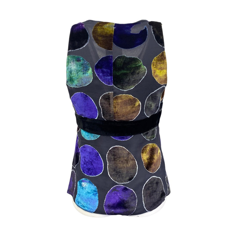 pre-loved EMPORIO ARMANI multicolour velvet and silk vest | Size S