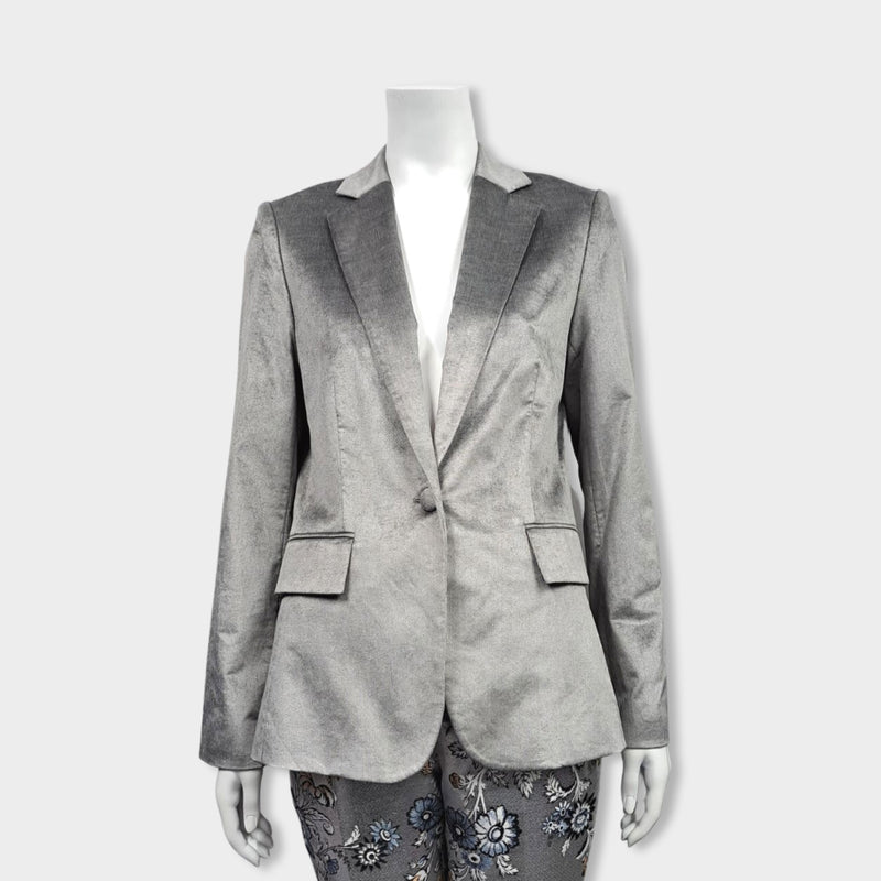 pre-owned FRAME silver grey jacket