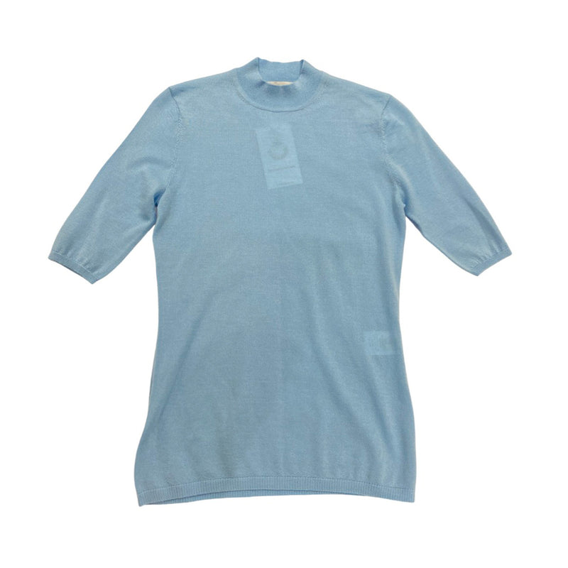 second-hand GABRIELA HEARST sky blue cashmere and silk jumper | Size S