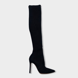 pre-owned GIANVITO ROSSI black high boots | Size EU38 UK5