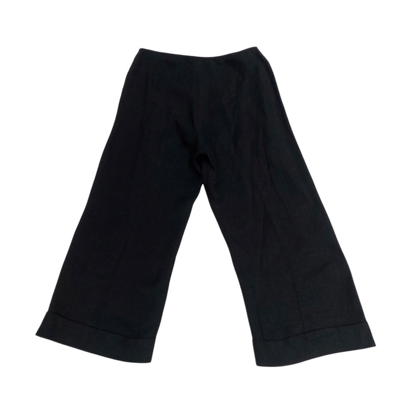 second-hand GIORGIO ARMANI black linen trousers