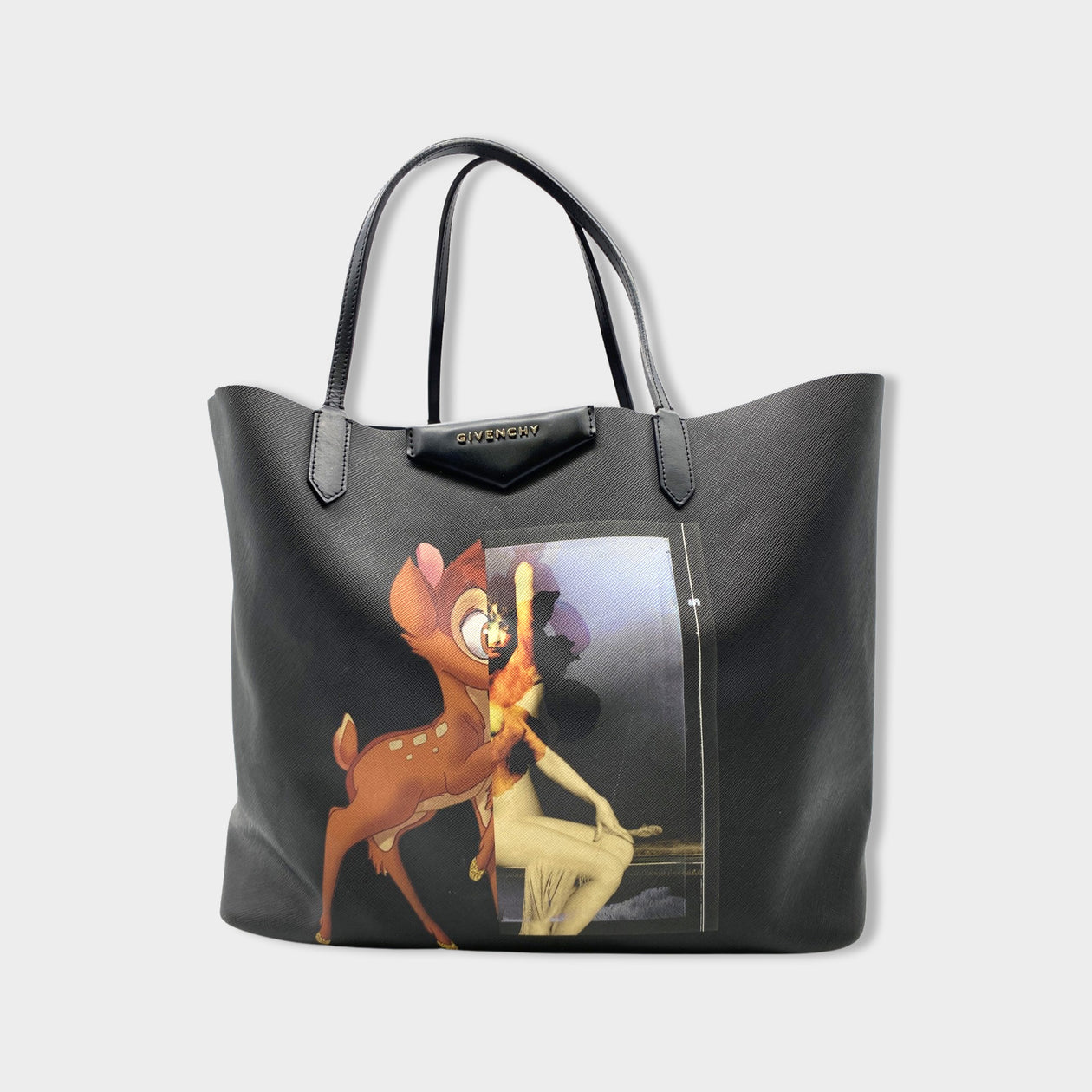 GIVENCHY black vegan leather Bambi Antigona tote bag – Loop Generation