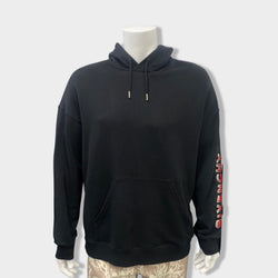 pre-owned GIVENCHY black and red cotton hoodie | Size XL