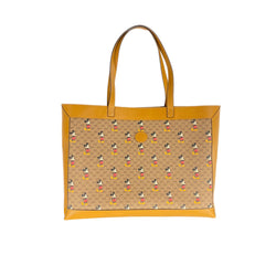 pre-owned GUCCI X DISNEY mustard leather tote bag
