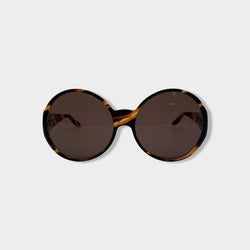 pre-owned GUCCI brown round sunglasses