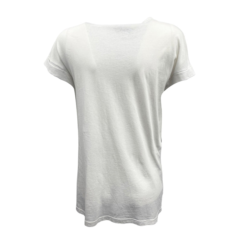 GUCCI white butterfly embroidered T-shirt