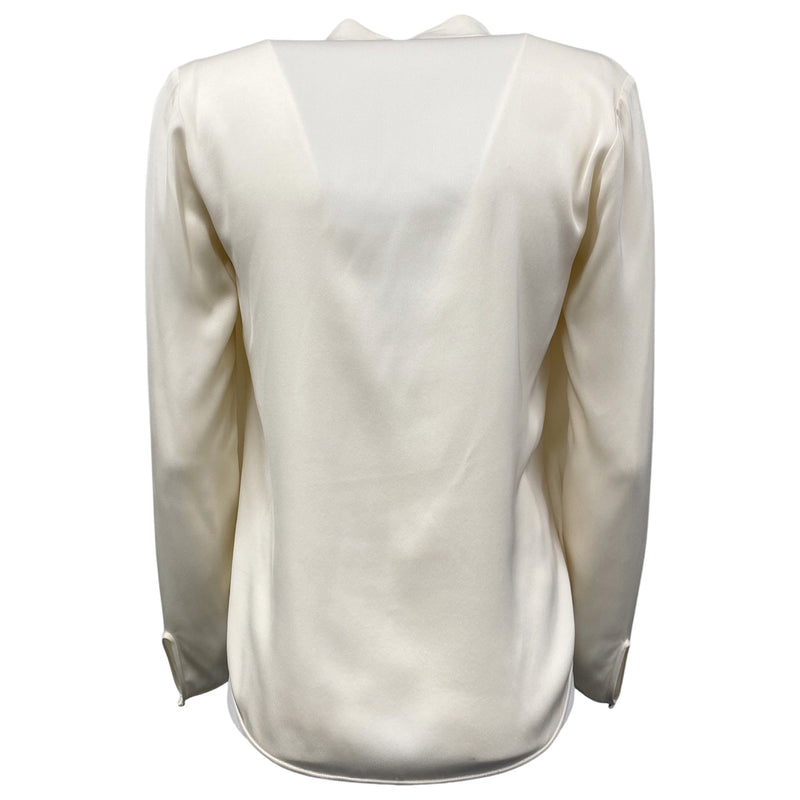 HALSTON HERITAGE ecru silk blouse