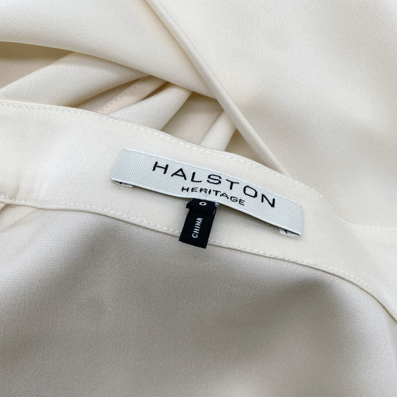 HALSTON HERITAGE ecru silk blouse