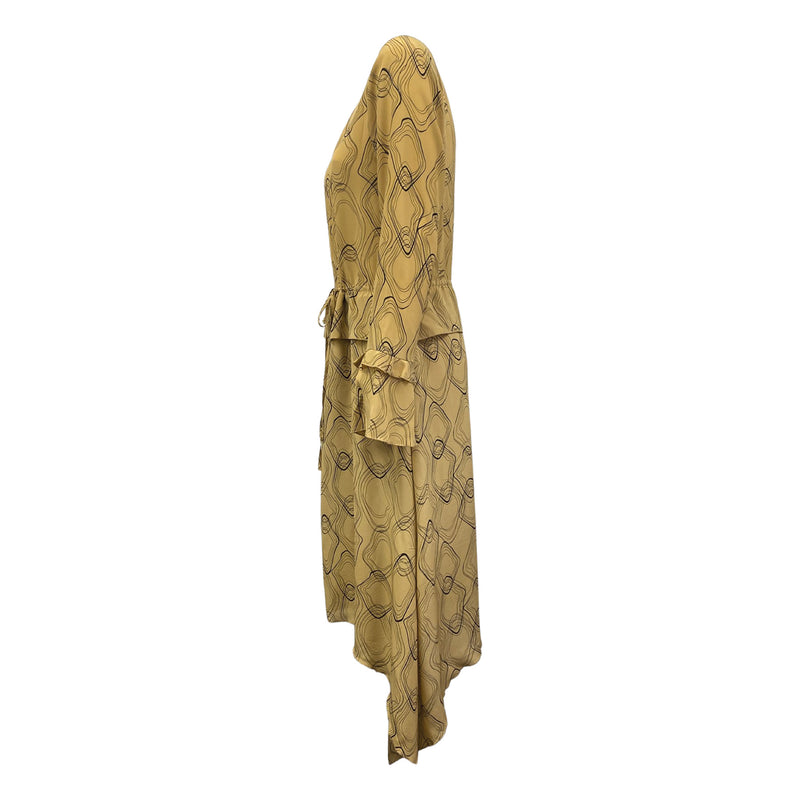 pre-owned HOFMANN COPENHAGEN abstract camel dress