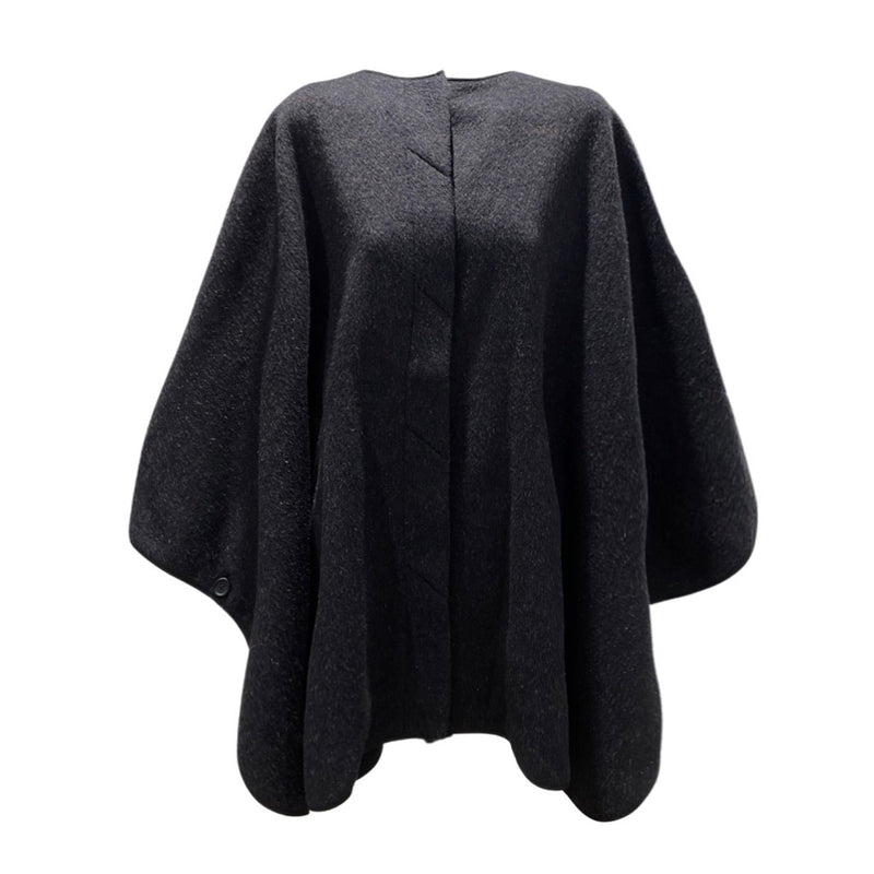 pre-owned HOFMANN black and purple woolen cape coat | Size M