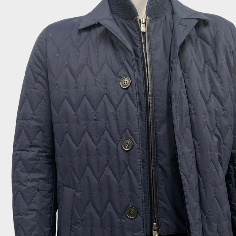 CORNELIANI navy puffer jacket