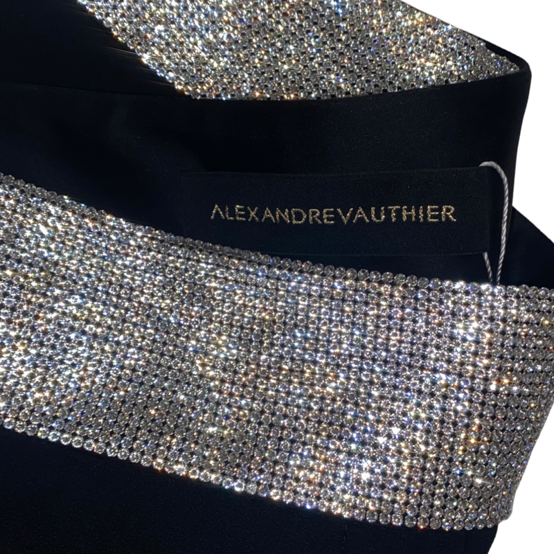 ALEXANDRE VAUTHIER black trousers with Swarovski crystals