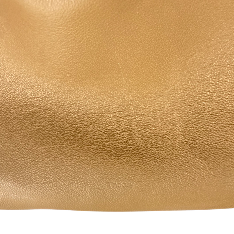 THEORY dark mocha beige vegan leather pouch