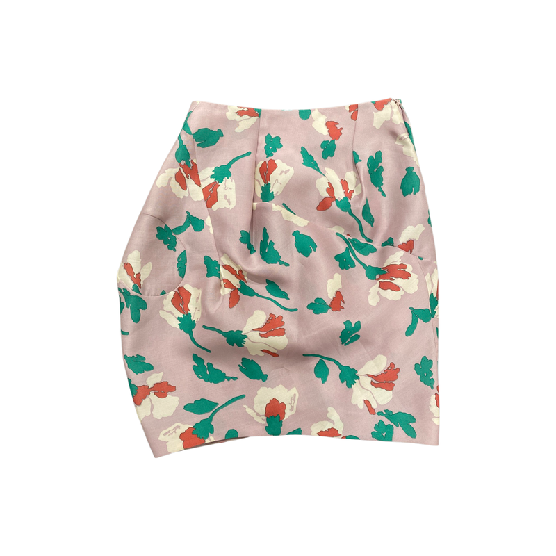 pre-loved Marni floral print asymmetrical silk skirt | Size IT40