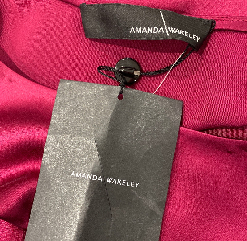 AMANDA WAKELEY cherry silk mid-length dress