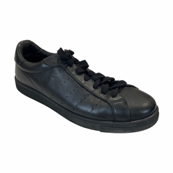 pre-owned DSQUARED2 black logo leather trainers | Size 45